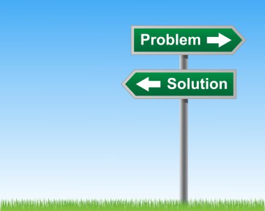 Road sign problems and solutions. clipart