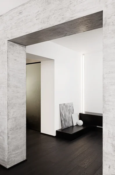 Современный интерьер коридора в стиле минимализма — стоковое фото