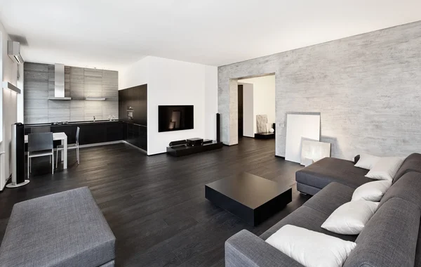 Style minimalisme moderne salon intérieur — Photo