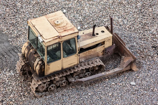 Bulldozer at building construction site — Stock Photo, Image