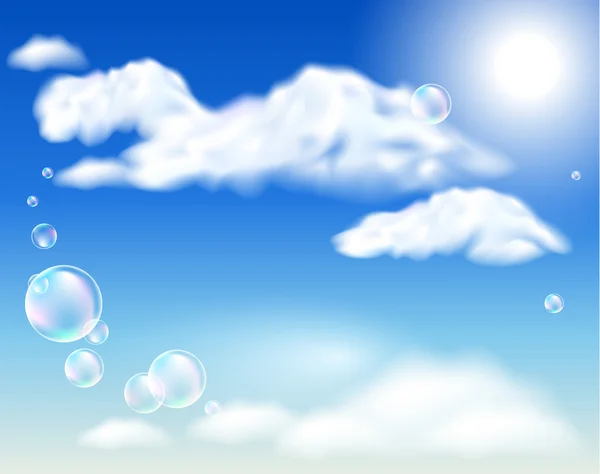 Wolken und Blasen — Stockvektor
