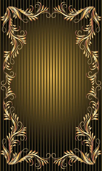 Background with golden ornament — Stock Vector