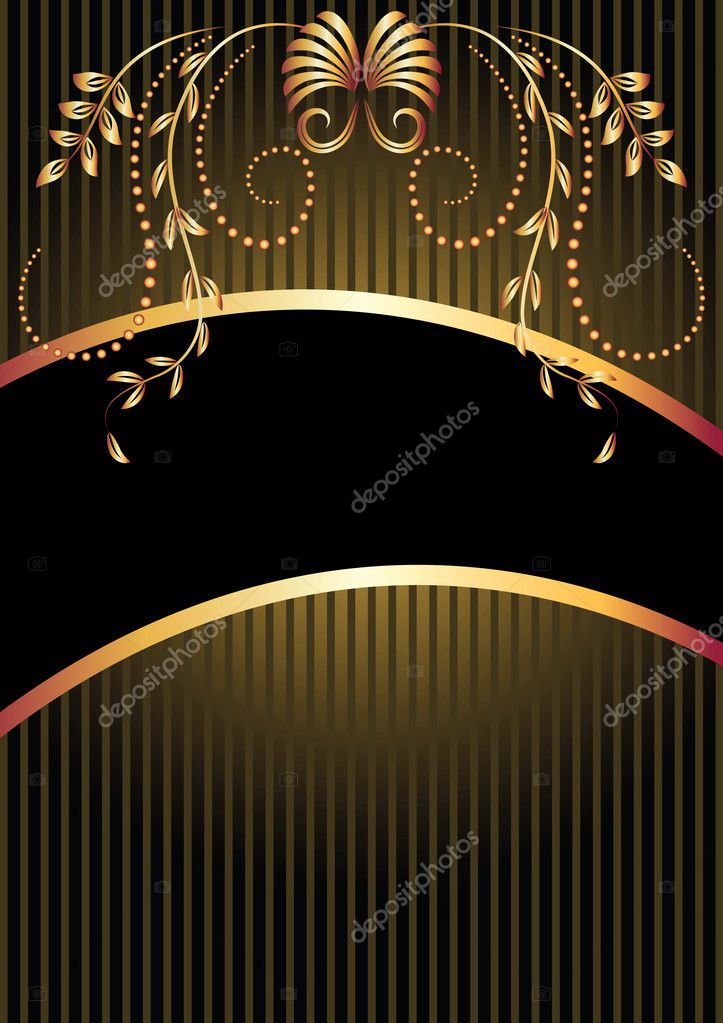 Background with golden ornament Stock Vector Image by ©Marisha #11133981