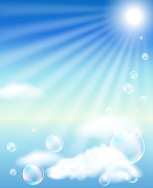 Clouds and sunshine clipart