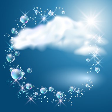 Clouds and sunshine clipart