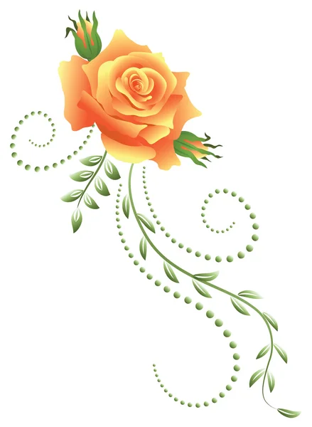 Rose jaune — Image vectorielle