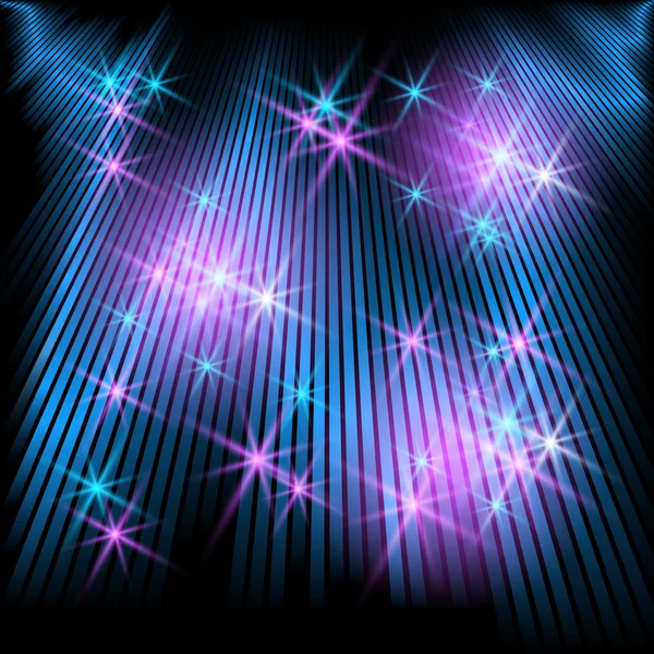 Gloeiende stralen en sterren — Stockvector
