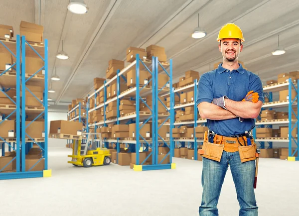 Man in warehouse — Stock Photo, Image