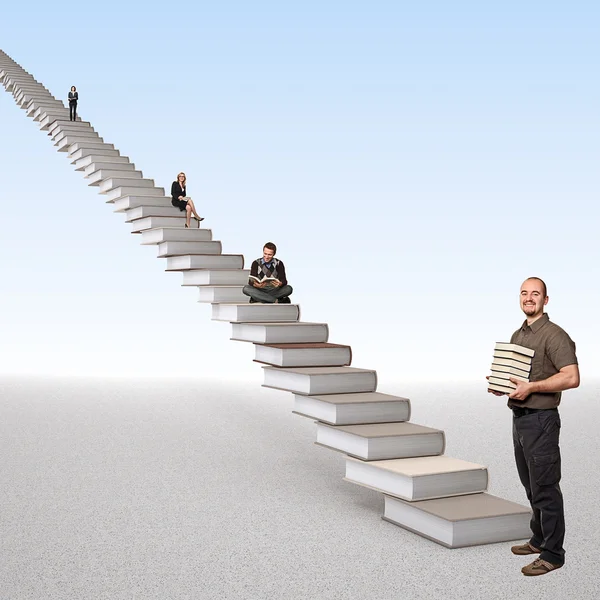 Merdiven öğrenme — Stok fotoğraf