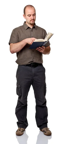 Homem com livro — Fotografia de Stock