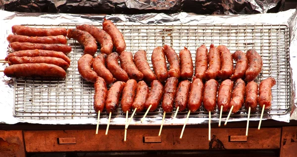 Barbecued Sausages for Sale — Stock Photo, Image