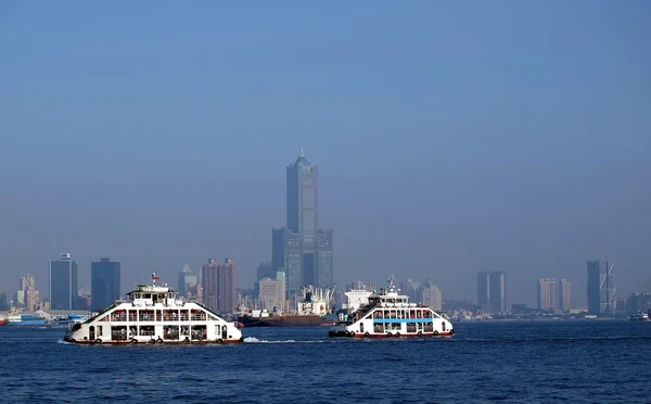 Kaohsiung Hafenfähre zur Insel Chijin — Stockfoto
