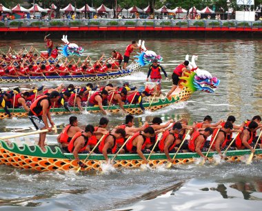 Scene from the 2012 Dragon Boat Races in Kaohsiung, Taiwan clipart