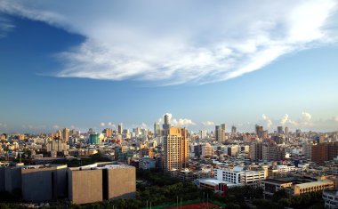 Panoramic View of Kaohsiung City in Taiwan clipart