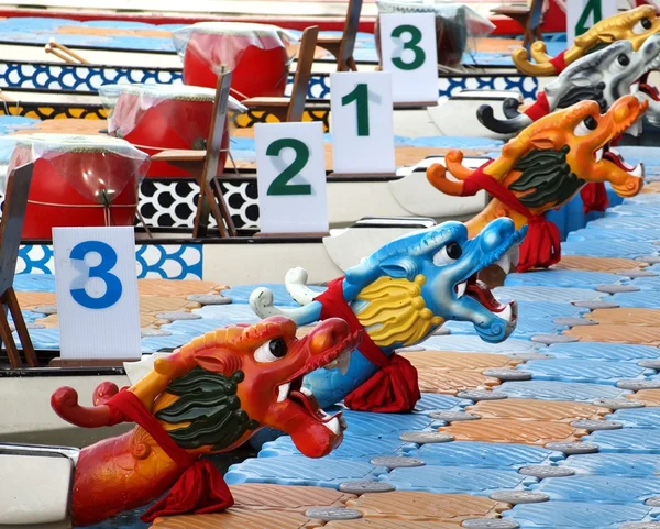 Chinese Dragon Boats in Taiwan — Stock Photo, Image