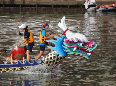 Scene from the 2012 Dragon Boat Races in Kaohsiung, Taiwan clipart