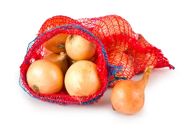 Fresh onions in package — Stock Photo, Image