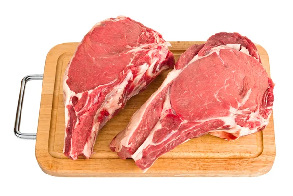 Carne crua isolada — Fotografia de Stock