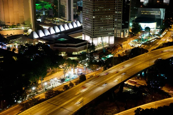 stock image Singapore cityscape at night