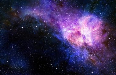 Starry deep outer space nebual and galaxy clipart