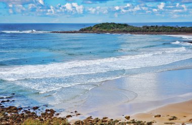 Beach at yamba clipart