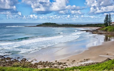 Beach at yamba clipart