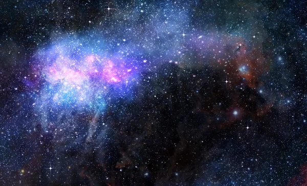 Espacio exterior profundo estrellado nebulosa y galaxia — Foto de Stock