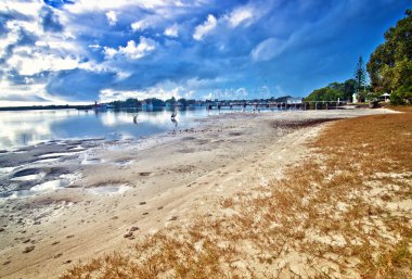 Beach at yamba clipart