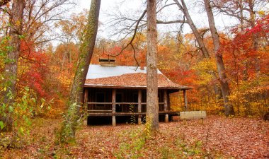 Settlers cabin in missouri clipart