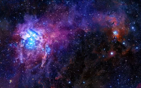 Nebulosa e galáxia do espaço profundo estrelado — Fotografia de Stock