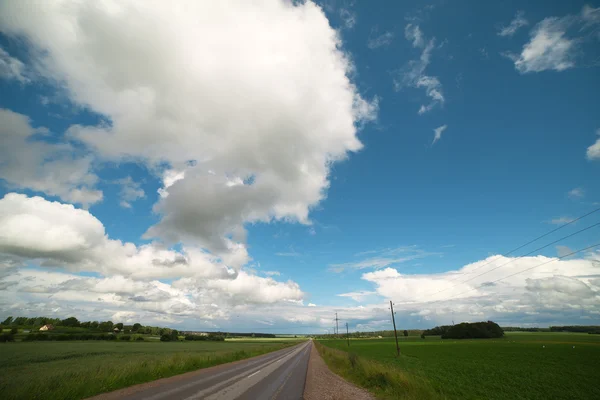 Road in Zemgale, Latvia. — Stock Photo, Image