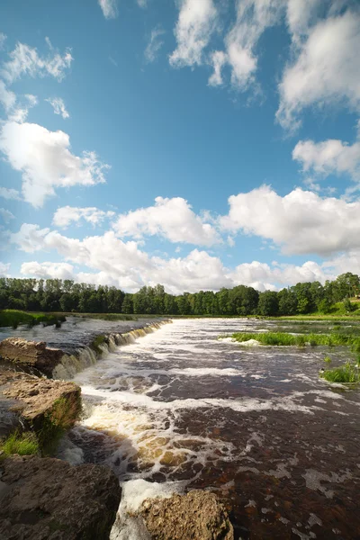 Waterfall on river Venta, Latvia. — Stock Photo, Image