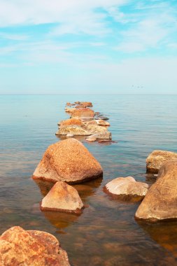 Stones in sea. clipart