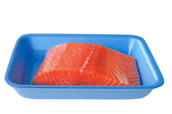 Filé de salmão na caixa .. — Fotografia de Stock