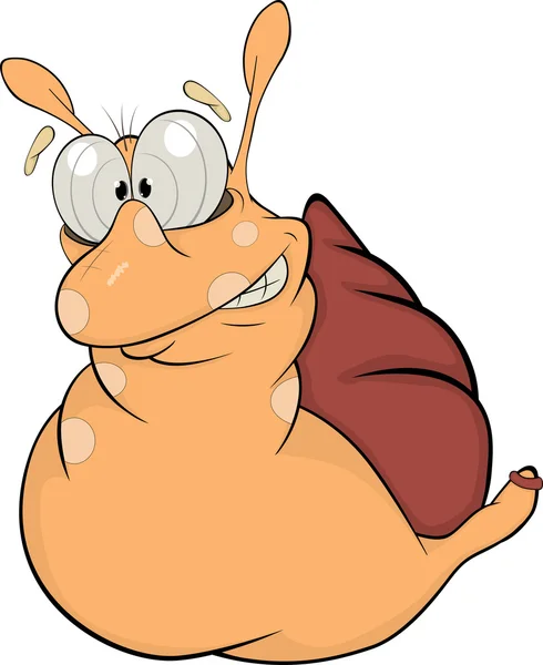 Malicious snail. The monster. Cartoon — Stock Vector