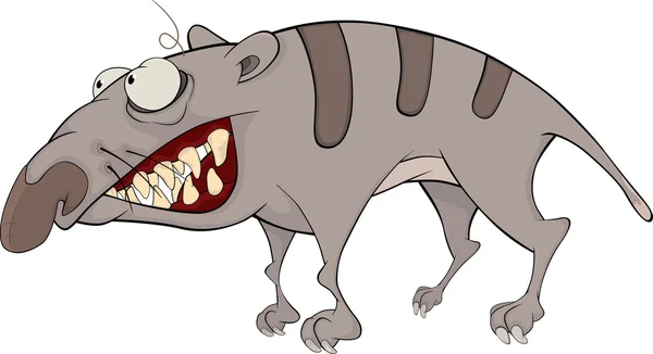 The striped monster. Raccoon. Cartoon — Stock Vector