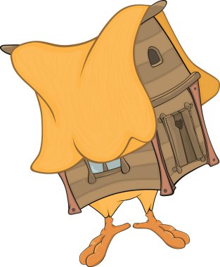 Hut on chicken legs cartoon vector