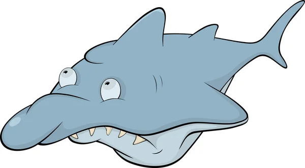 Shark. Cartoon — Stock Vector