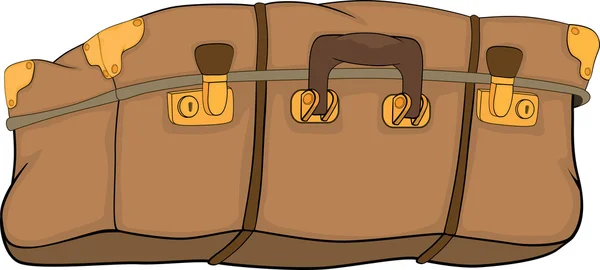 Παλιά suitcase.cartoon — Διανυσματικό Αρχείο