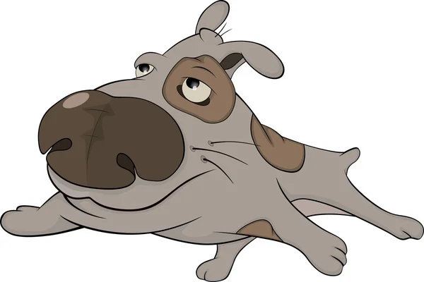 O cão de caça. Desenhos animados — Vetor de Stock