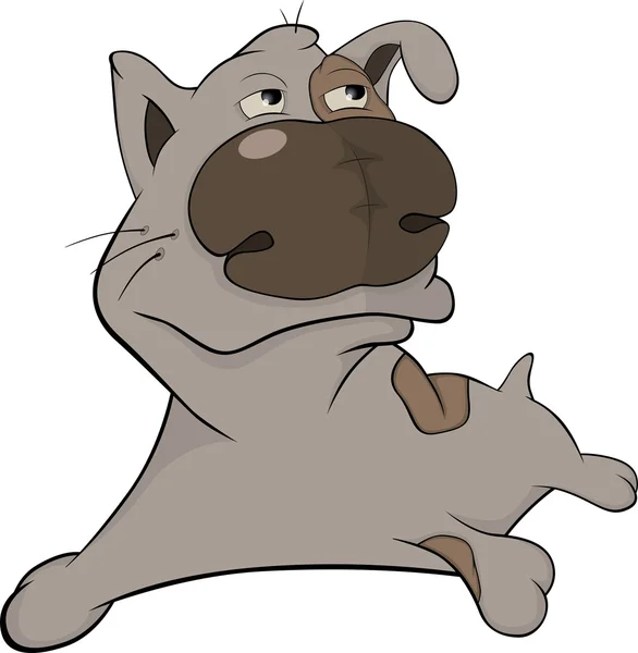 Der Jagdhund. Karikatur — Stockvektor