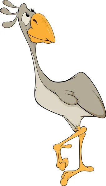 Struisvogel. Cartoon — Stockvector