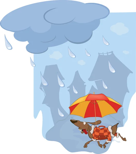 Rychlost a deštník — Stockový vektor