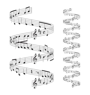 Musical notes staff clipart