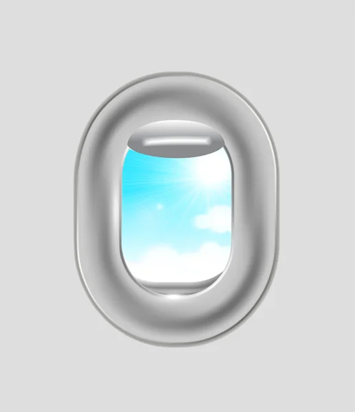 Airplane window — Stock Vector