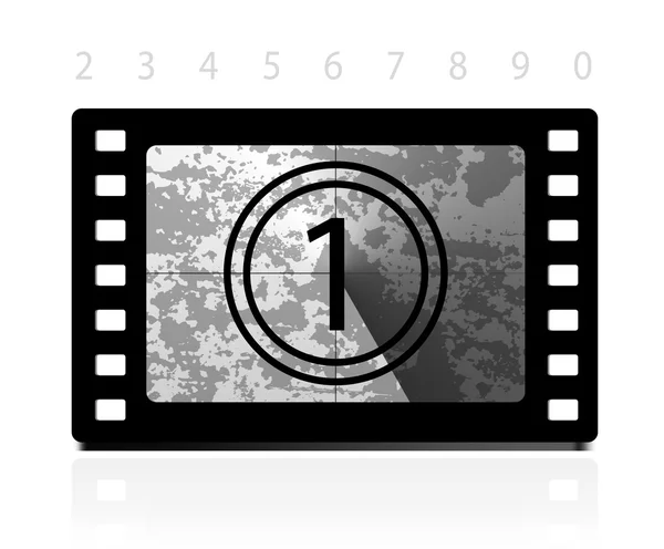 Grunge film countdown — Stockvector