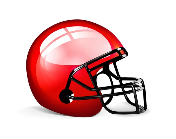 Rode voetbal helm — Stockvector
