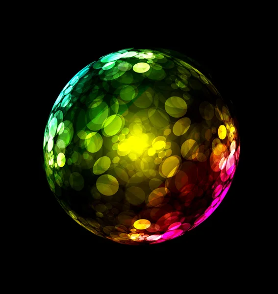 Three-dimensional colorful sphere design — Stock Vector