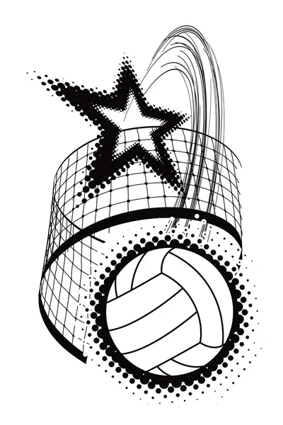 Designelement für den Volleyball-Sport — Stockvektor