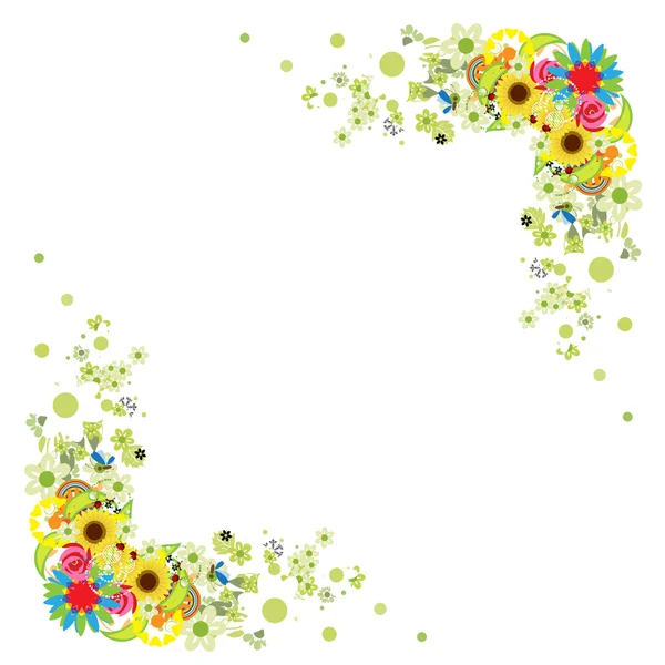 Floral frame for your design — Stock Vector